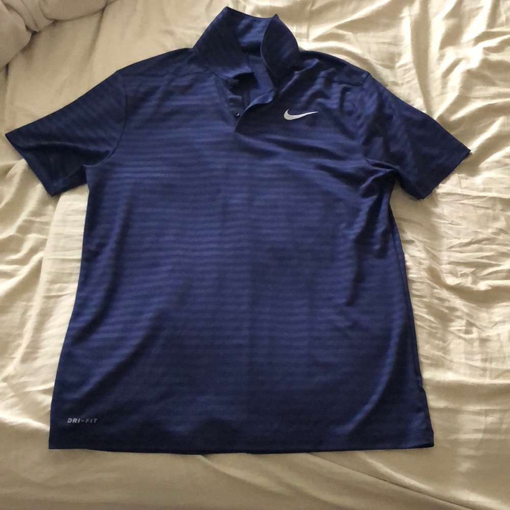Nike Essentials Blue Golf Polo Dri-Fit Shirt